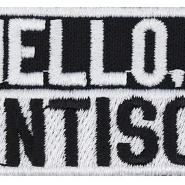 Hello, I´m Antisocial Embroidered Iron on Tactical Morale Patches for Military | Funny Sew on or Iron on Applique Patches Badge for All Fabrics | 80X30 mm