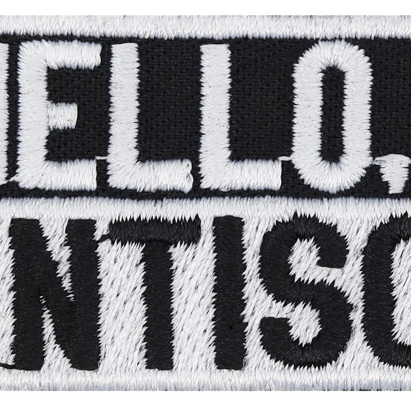 Hello, I´m Antisocial Embroidered Iron on Tactical Morale Patches for