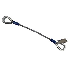 Kennedy Wire Rope & Sling Co. 7/16" x 6' Galvanized Single Leg Wire Rope Sling w/Thimble Eye Each End (Various Sizes in Listing)
