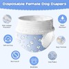 Ambreview Dog Diapers Female, Disposable Pulled Up Dog Diaper with