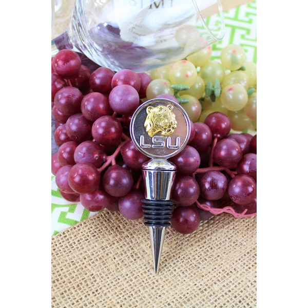 WINE STOPPER (LSU, SILVER)