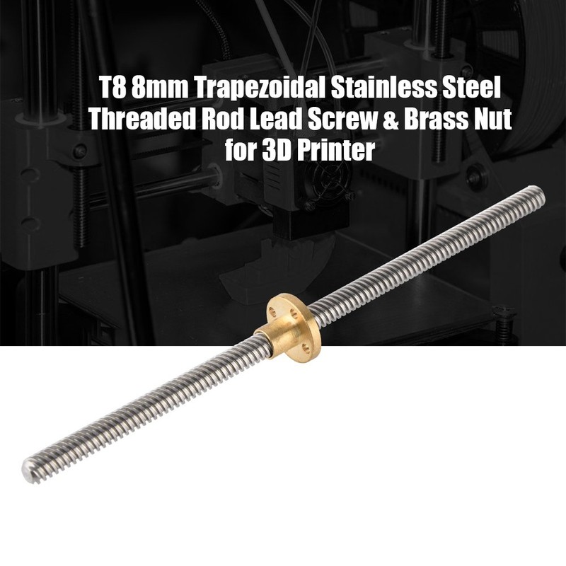 Tornillo de Varilla, T8 8 mm Trapezoidal de Acero Inoxidable