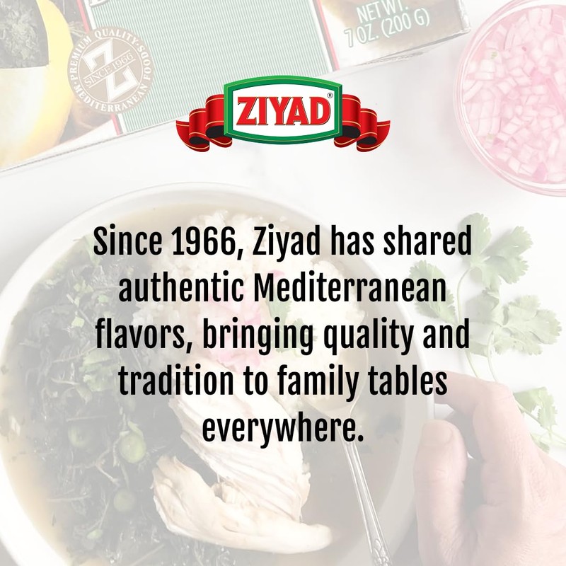 Ziyad Dry Molokhia Leaves (Mallow) Premium Quality Mediterranean Food 7oz