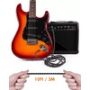 Mepsies Guitar Cable 10ft, TS 1/4 Inch Instrument Cable for