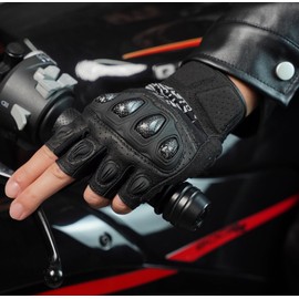 Seibertron SPS-5 Unisex Touchscreen Road Racing Motorcycle MTB Sports Gloves Also fit BMX MX ATV Mountain Bike Bicycle Cycling Off-Road/Dirt Bike Motocross etc Half Finger Adult Black S
