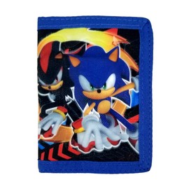 Sonic the Hedgehog Team Trifold Nylon Walletn, Water Resistant