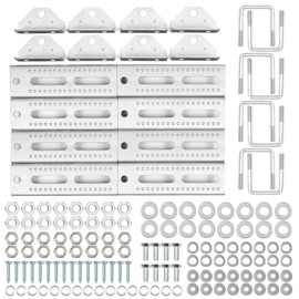 8" Boat Trailer Bunk 4 PCS Brackets Swivel Top Bunk Bracket Kit for 1.5"x3", 2"x3", & 3"x3" Heavy Duty Boat Trailer Crossmember Parts