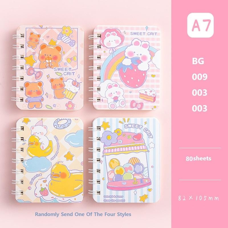 A7 Fresh and Cute Mini Notebook,Coil Notebook,Office Notebook,School Notebook -