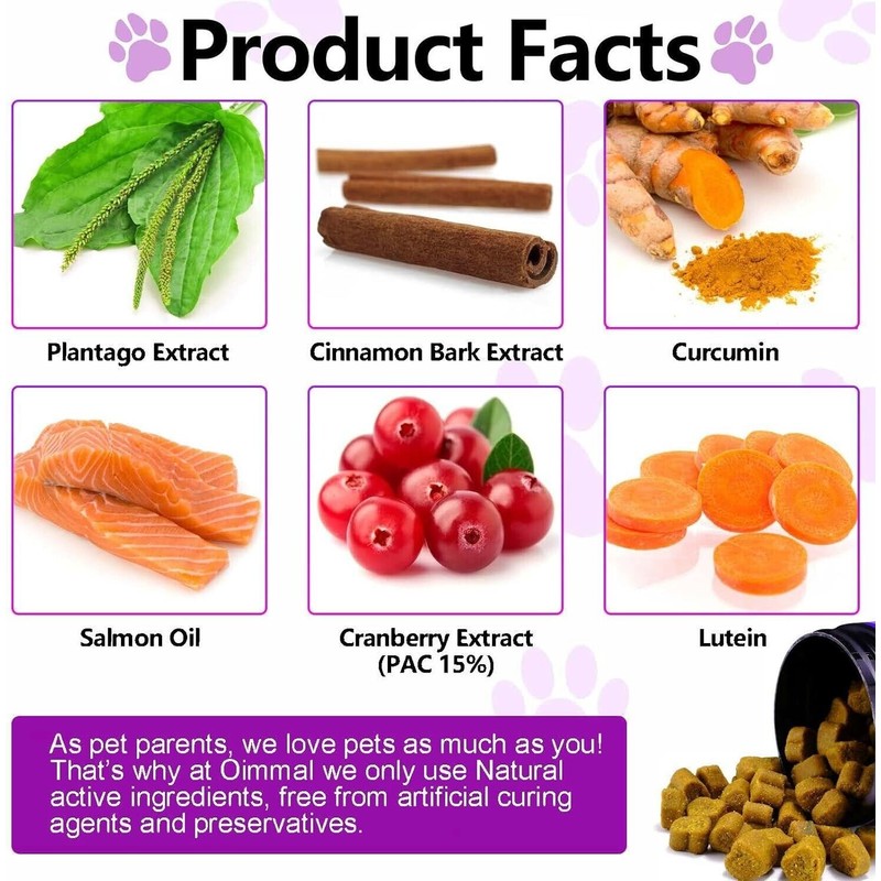 oimmal Dog Multivitamin 30 Chews 15 in 1 Dog Vitamins