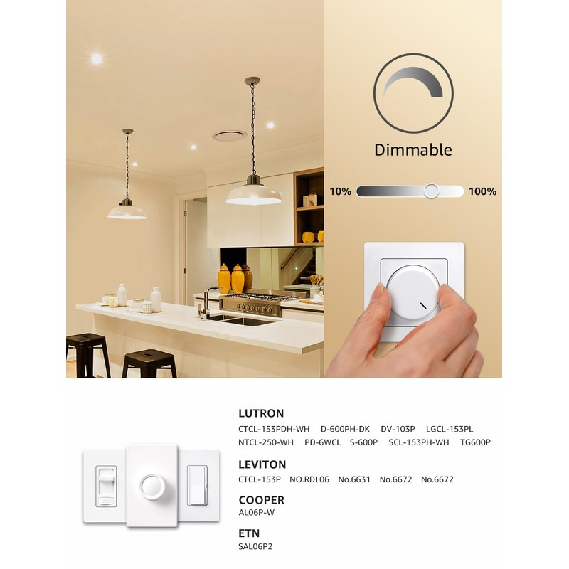 Lepro Dimmable LED Light Bulbs 60 Watt Equivalent, 9.5W 800LM