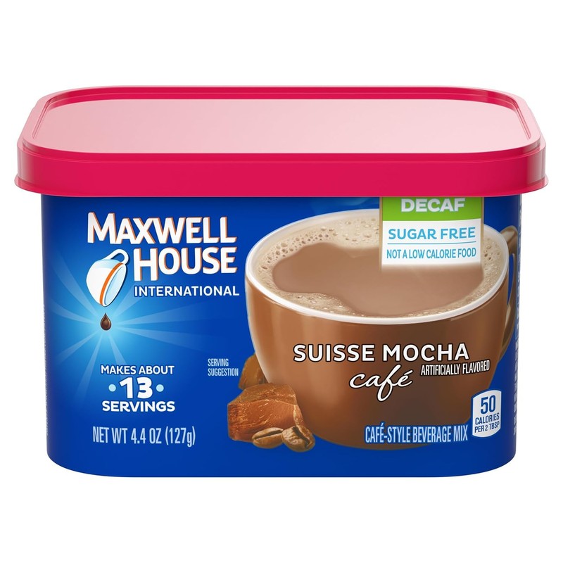 Maxwell House Sugar-Free French Vanilla and Suisse Mocha Decaf Instant