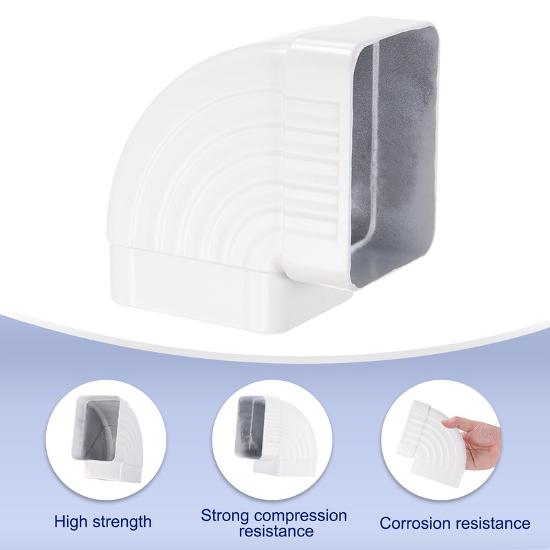 MECCANIXITY Gutter Downspout Elbows 90° Downspout Diverter 3x4 Inch A