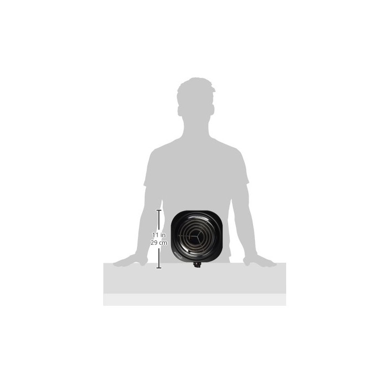 Brentwood TS-321BK 1000w Single Electric Burner, Black