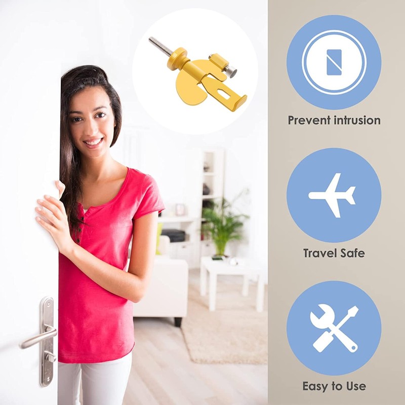 PAJWITHL Portable Door Lock - Suitable for Travel Hotels, Homes,College
