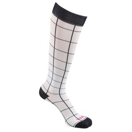 Supporo Unisex Fashion Compression Socks Classic, Black and White, Large