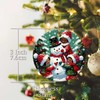 Snowman & Cute Child Ornament 2024 Round Ceramic Ornament Xmas
