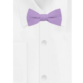 Jacob Alexander Boy's Kids Pretied Banded Adjustable Solid Color Bowtie - Lavender