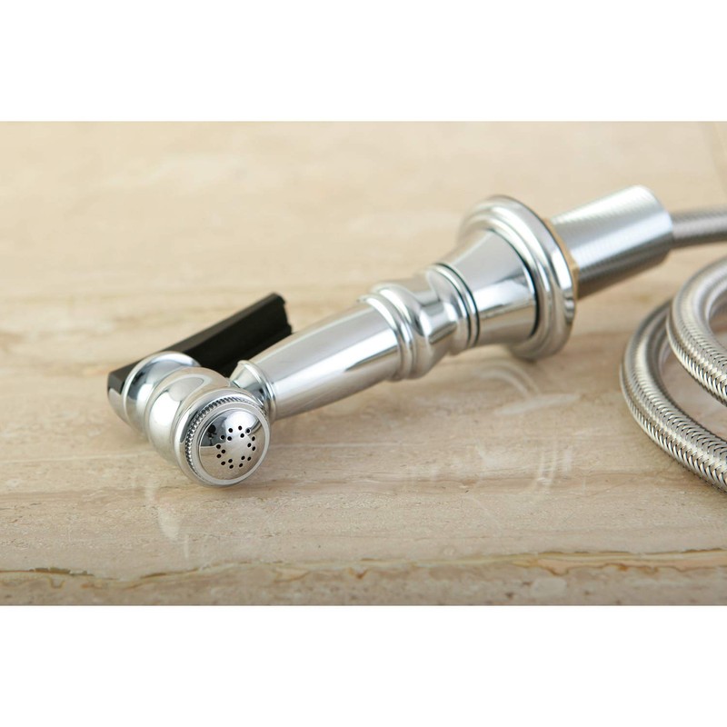 Kingston Brass Gourmetier KBSPR31 Kitchen Faucet Sprayer with Hose, Polished