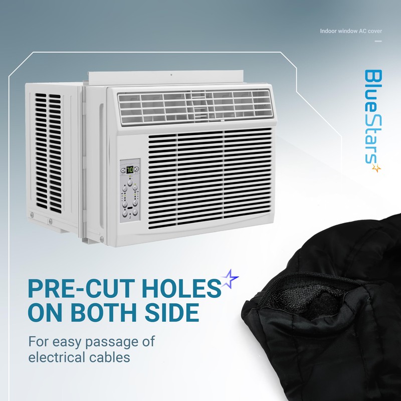 BlueStars Window Air Conditioner Cover Indoor - Upgraded Version with