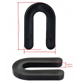 SATONBEYI 30 Pcs Horseshoe Shims,U Shaped Plastic Shims for Leveling,Deck Spacers Tile Spacers 1/4 Inch,Tile Leveling System(Black)