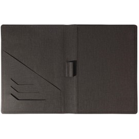 SIGEL EF515 Protective Cover for A5 Forms (e.g. logbook, invoice, delivery note) with practical slip pockets for receipts and integrated pen holder, anthracite
