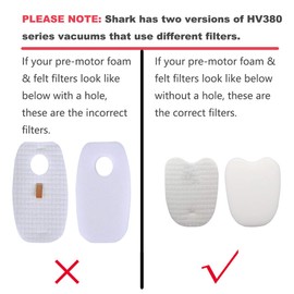 Dttery 6 Pack Filters for Shark Rocket APEX DuoClean Vacuum HV380, HV381, HV382, HV383, HV384Q, UV380, ZS360, ZS361C, ZS362, Replacement Part XPMFK320 XPSTFH380