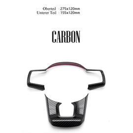 FUEISOF For Kia Sorento IV MQ4 2021-2023 Carbon Fibre Black Steering Wheel Cover Car Steering Wheel Sticker Cover Interior Accessories