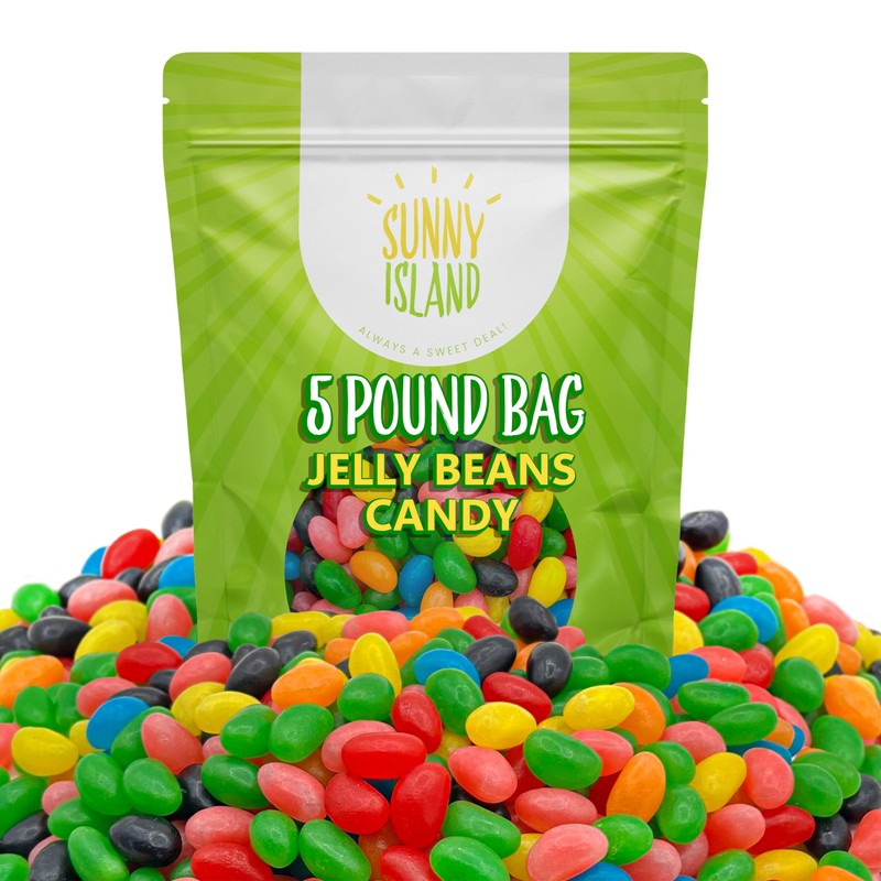 Jelly Beans Candy | 5-Pound Bag | Assorted Fruit and