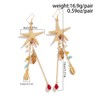 BOOZIQ Starfish Tassel Dangle Earrings for Women Sea Shell Earrings