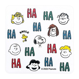 Kaneshotouki 605547 Peanuts Snoopy & Friends Water Absorption Coaster Square 3.9 inches (10 cm) HAHAHA Series