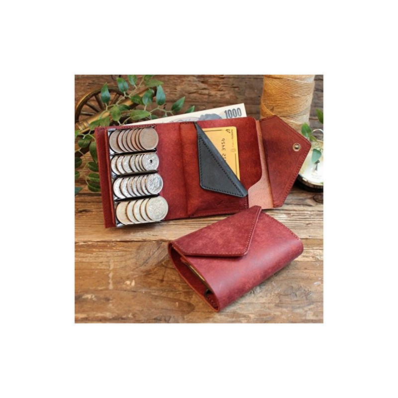LITSTA Coin Wallet 3 Compact Wallet with Coin Holder Red
