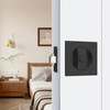 9BUILD Black Pocket Door Hardware Square Pocket Door Lock Privacy