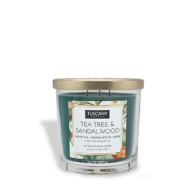 Tuscany Candle Tea Tree & Sandalwood Long-Lasting Scented Jar Candle, 14 oz