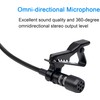 Lavalier Lapel Microphone 3.5mm- Clip-on Lapel Mic -Omnidirectional Mic for