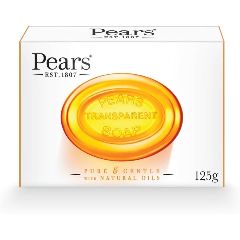 Pears Natural Amber Soap Bars 125g 6 Pack + 1x