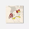 Unbranded Foghorn Leghorn Cartoon Thinking Rooster 4'' X 4'' Square
