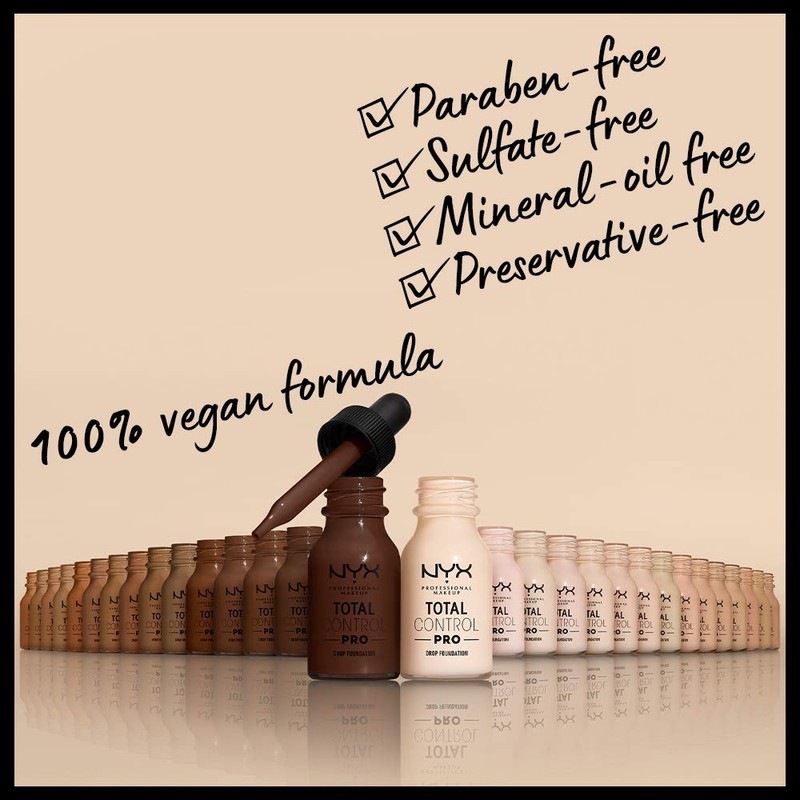 NYX PROFESSIONAL MAKEUP Total Control Pro Drop Foundation, Skin-True Buildable