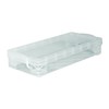 1InTheoffice Pencil Box, Stackable Translucent Clear 8.25 x 1.5 x