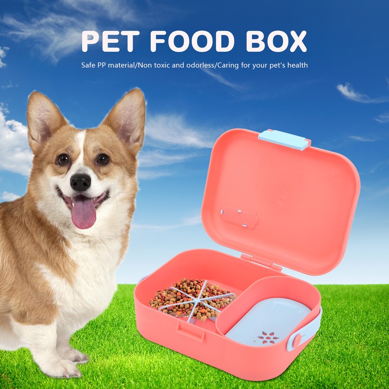 Pet Food Box Double Layer PP Toxic Free Prevent Leakage