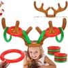 2PCS Christmas Party Toss Game Inflatable Reindeer Antler Hat with
