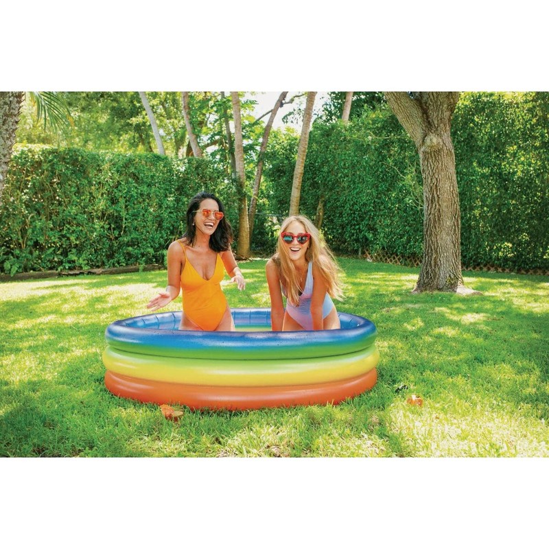 Poolcandy Inflatable Sunning Pools for up to 3 Adults (Rainbow