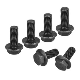 uxcell M12-1.75x30mm Hex Serrated Flange Bolts 10.9 Grade Carbon Steel Screws 6pcs