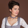 Alpenflüstern DHK261 Traditional Pearl Choker Necklace Ornamental Heart Nostalgic Costume