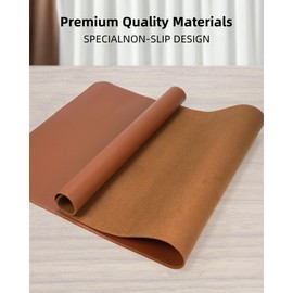 Large Desk Mat55 x24 - Premium Non-Slip Desk Pad, Waterproof and Scratch-Resistant Office Desk Protector, Large Desk pad Workspace Mat for Home and Office(Brown)