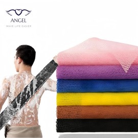 African Bath Sponge African Net Long Net Bath Sponge Exfoliating Shower Body Scrubber Back Scrubber Skin Smoother,Great for Daily Use，Nylon African Bath Sponge Net, African Net Long Net Bath Sponge Shower Body Scrubber(Black, Yellow，Pink,Purple) Soap Too