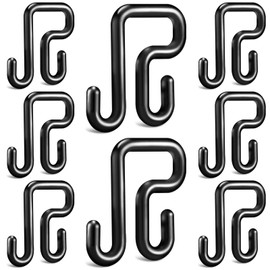 Bornerwhite 2 Pack Lineman Bucket Hooks Black Truck Blanket Hooks Fits for 3 Inches Aerial Buckets Lip Attach Tool Bags or Aprons Rated at 100lbs Working Load Limit for Lineman and Bucket Use