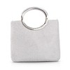KISSCHIC Women's Handbag Rhinestone Evening Bags Wedding Clutches Purses (Silver)