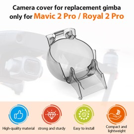 for DJI Mavic 2 Pro Gimbal Camera Protector Lens Dustproof Replacemen for Mavic 2 Pro Gimbal Camera Lens Cover Cap Drone Accessories Parts (Black Transparent)