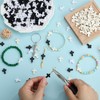 LEGENTLISUR 300Pcs Cross Beads 2 Styles White Black Mini Small