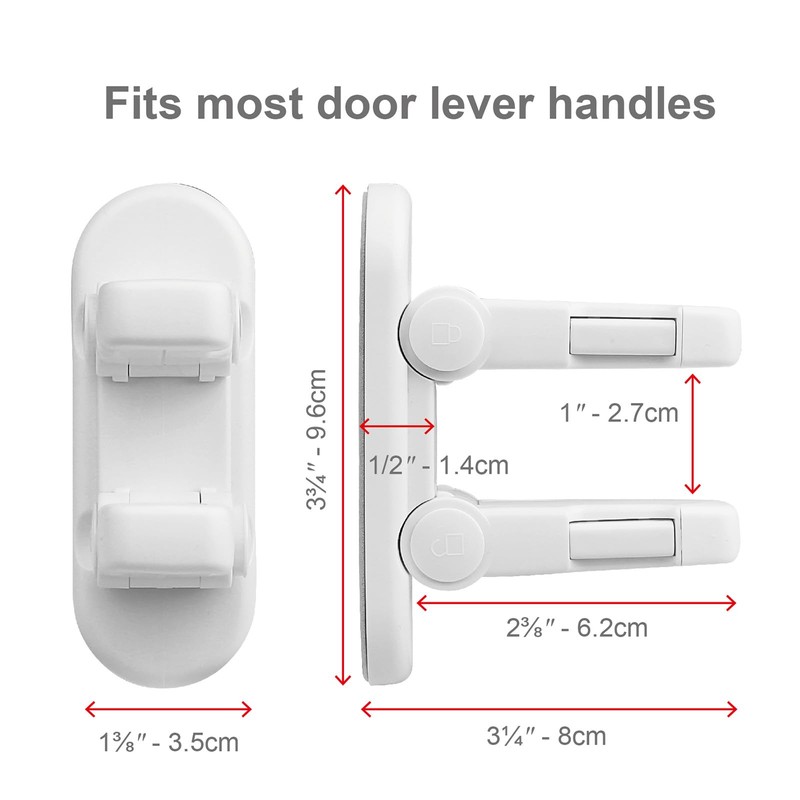 Snowharp Child Proof Door Lever Lock, Door Handle Lock, Durable